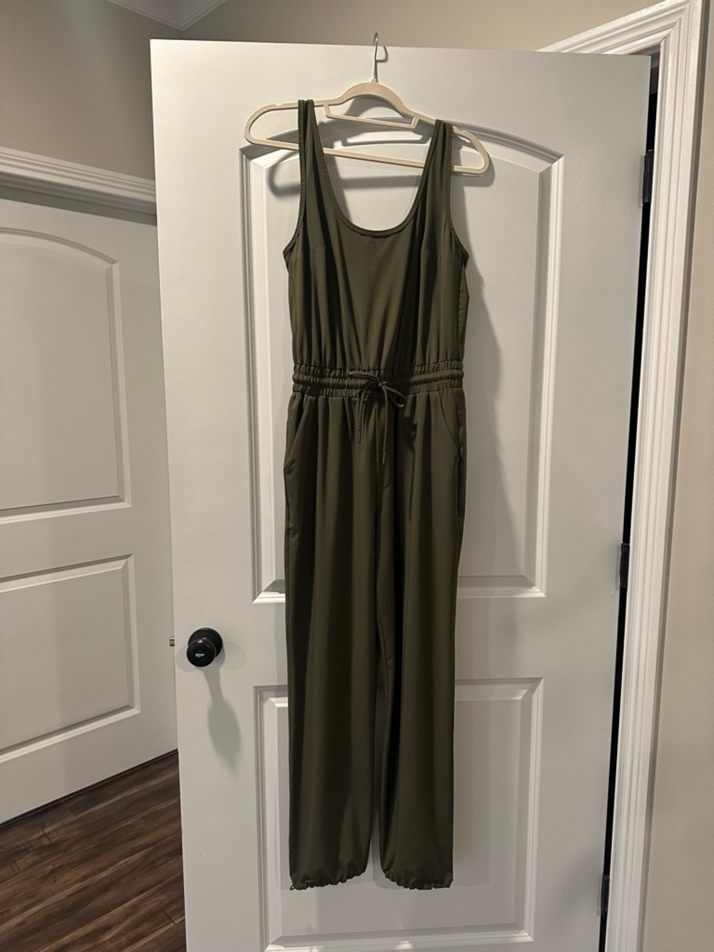 Abercrombie & Fitch Olive Strappy Jumpsuit
